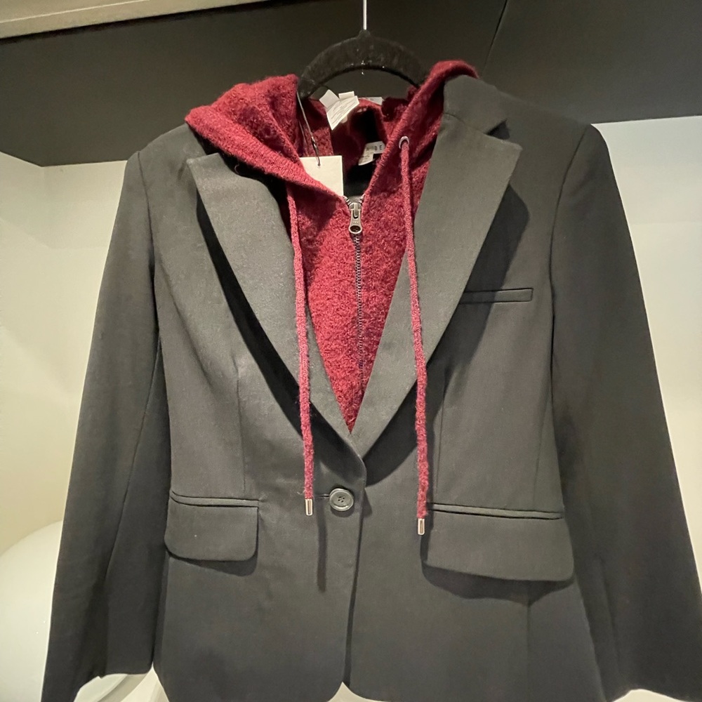 $698 Veronica Beard Black Classic Wool Dickey Jacket Blazer Single Button sz 4 - Picture 5 of 14